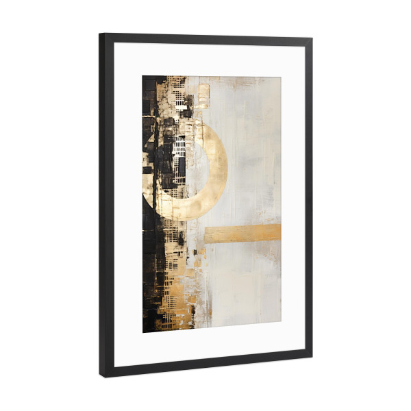 Poster mit Rahmen Schwarz (Metallic) "ABSTRAKTE KUNST Balance" artboxONE - Abstrakt,Geometrie
