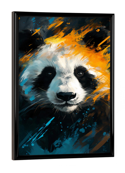 Poster mit schwarzem Rahmen "Panda Fantasy (matart)" artboxONE - Tiere - Panda,Bär,Tier,Tiere,Natur,Wild,Abstrakt,Fantasie