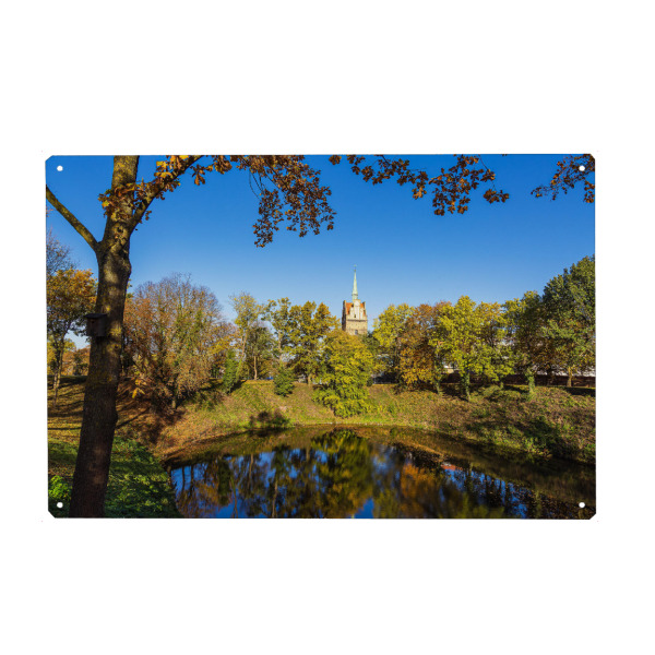 Metall Poster "Teufelskuhle und Kröpeliner Tor" artboxONE - Städte,Natur,Reise,Architektur