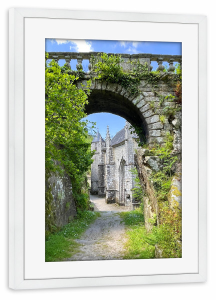 Poster mit Rahmen weiß "Verwunschene Brücke" artboxONE - Natur,Reise,Architektur