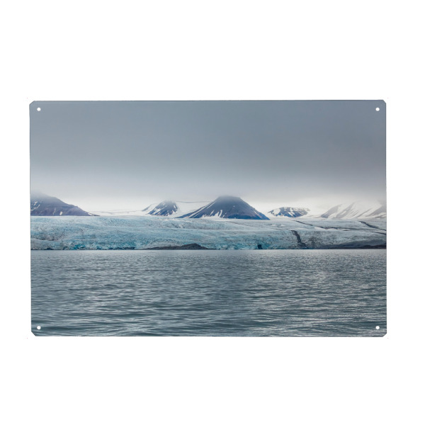 Holzbild "Gletscherlandschaft" artboxONE - Natur - Gletscher,Gletschereis,Eis,Spitzbergen,Svalbard,Arktis,Arktischer ozean,Meer