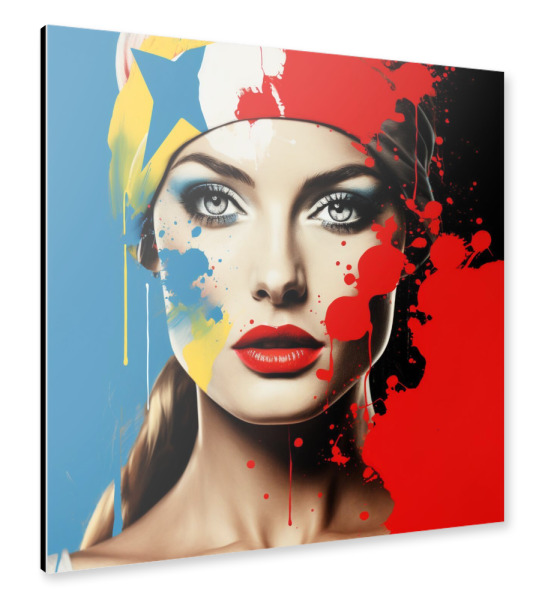 Alu-Dibond "MODE SCHWEIZER FRAU" 30x30 cm artboxONE