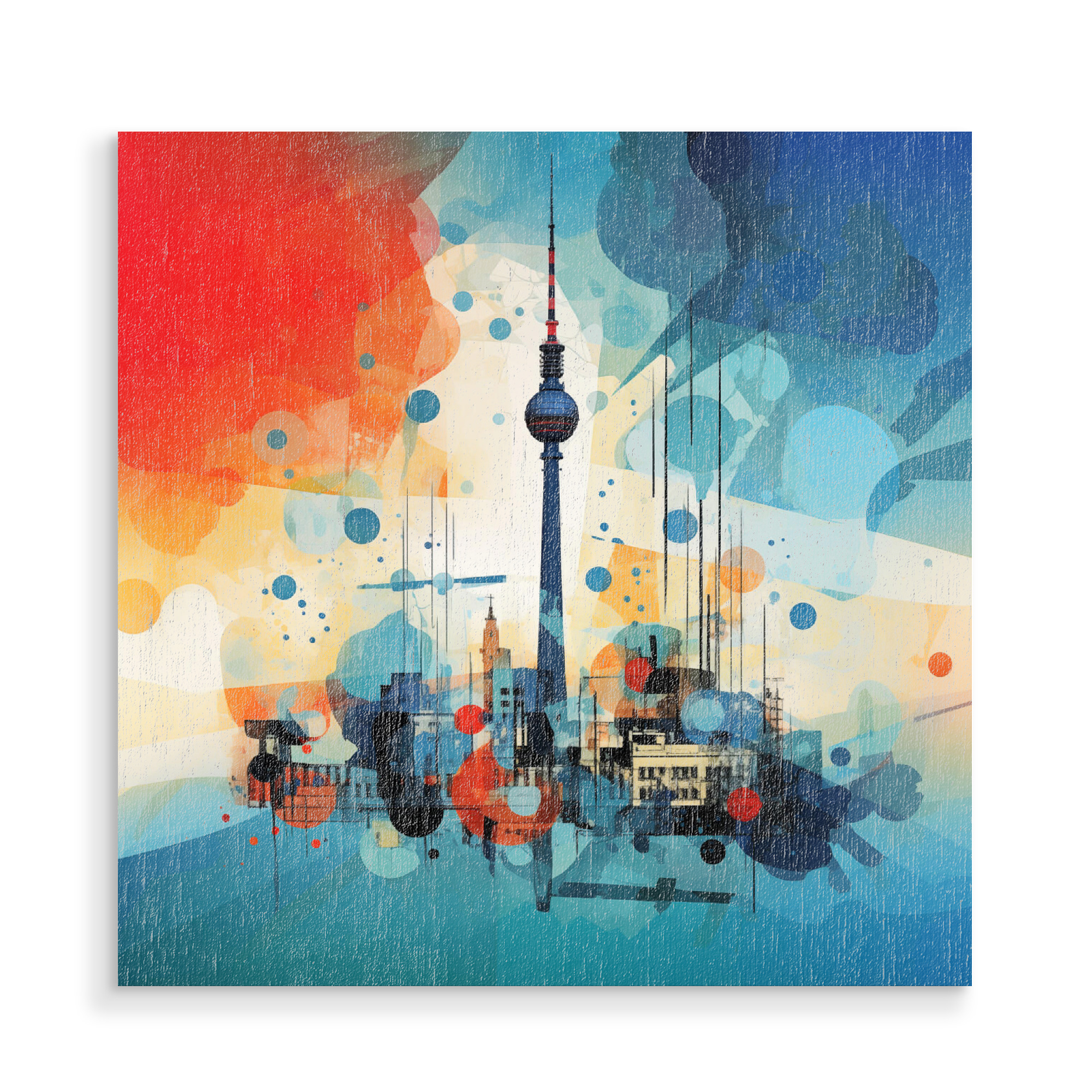 Holzbild "BERLIN Fernsehturm" artboxONE - Städte / Berlin,Reise,Abstrakt,Für Mama,Für Papa