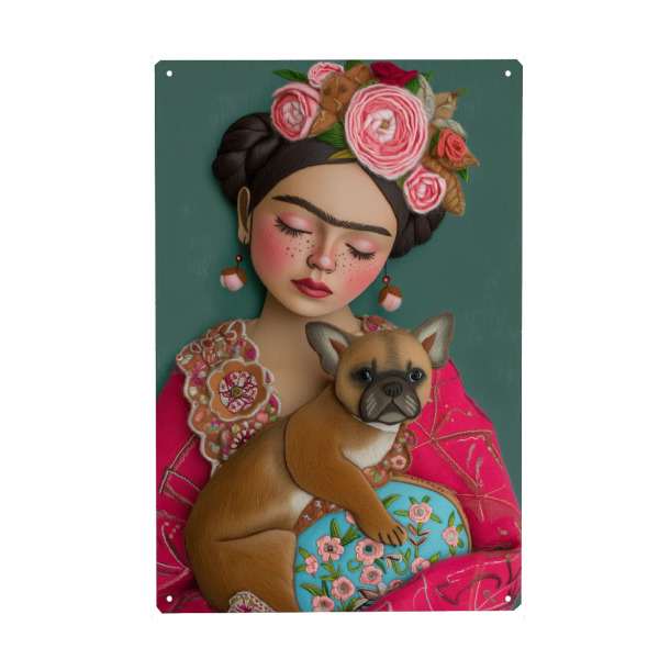 Holzbild "Kleine Frida" artboxONE - Floral,Tiere,Menschen