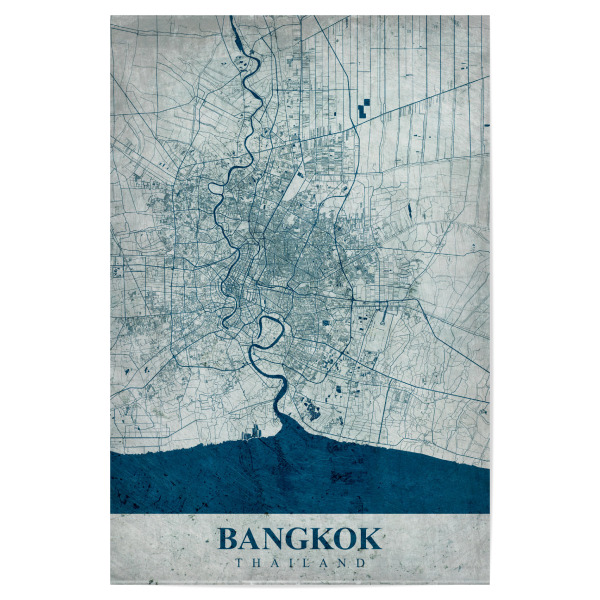 Poster "Bangkok Vintage Plan" artboxONE - Städte / Weitere,Kartografie