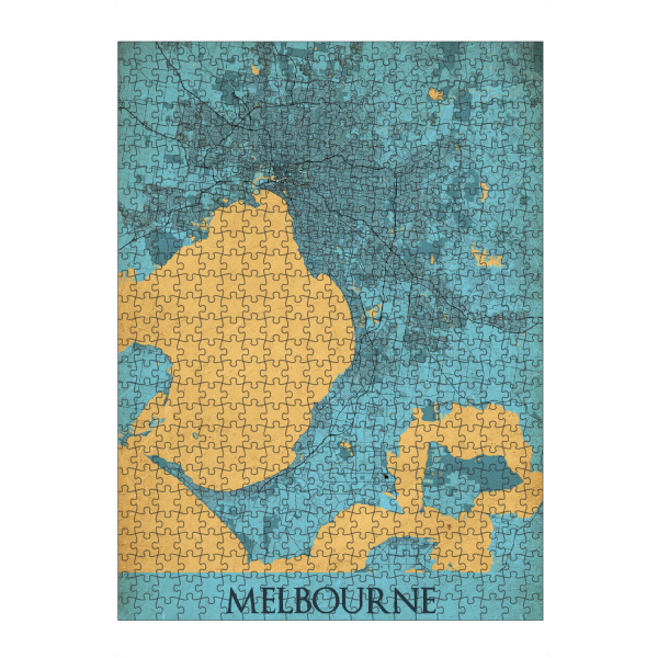Puzzle Ravensburger "Vintage Map Melbourne" artboxONE - Städte / Weitere,Kartografie