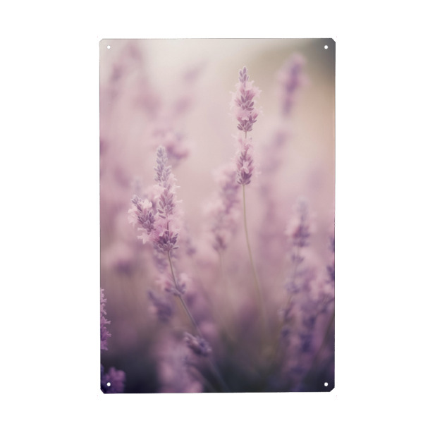 Holzbild "Zartes Lavendelfeld" artboxONE - Natur,Floral - Zart,Detail,Blume,Farben,Lavendel,Makro,Natur,Rosa,Weich,Frühling,Violett