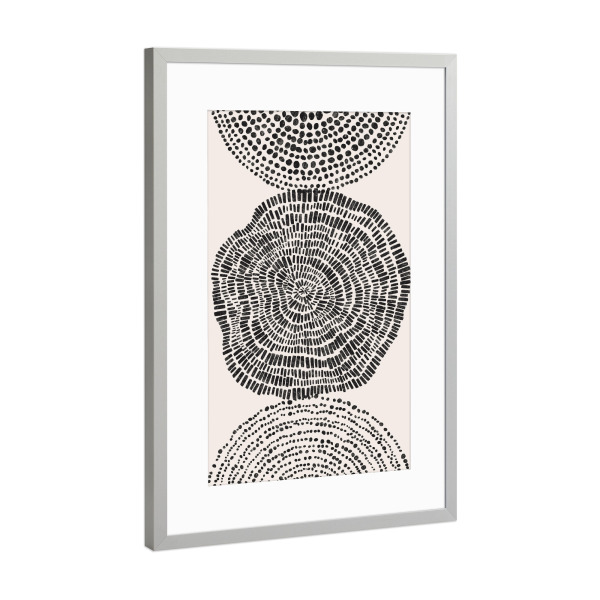 Poster mit Rahmen Silber "Stammesträumerei" artboxONE - Abstrakt