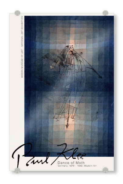 Acrylglasbild "Paul Klee - Tanz der Motten" artboxONE - Typografie,Abstrakt - Museum,Ausstellung,Expressionismus,Modern,Abstrakt,Paul_klee