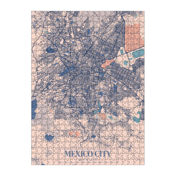 artboxONE Puzzle "Mexico City als Stadtplan" artboxONE - Städte / Weitere,Kartografie