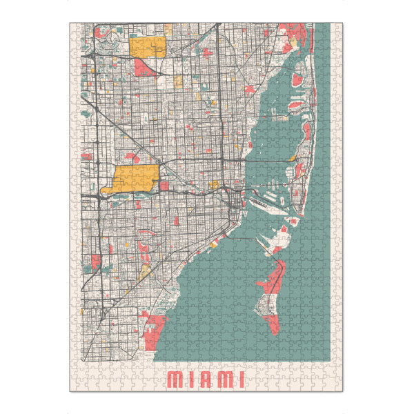 Puzzle Ravensburger "CityMap von Miami" artboxONE - Städte / Weitere,Kartografie
