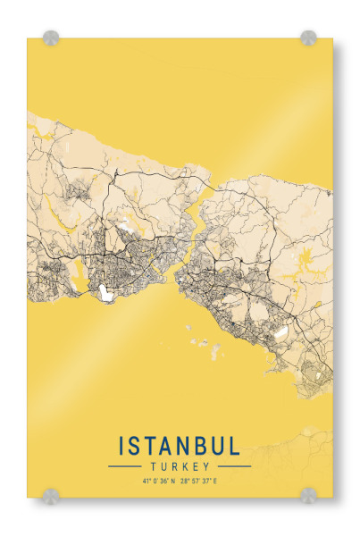 Acrylglasbild "Istanbul Türkei" artboxONE - Städte / Istanbul,Kartografie