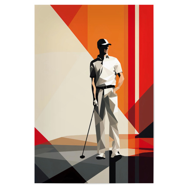 Poster "Golf Vintage Retro (matart)" artboxONE - Sport - Golf,Golfspieler,Golfen,Golfplatz,Platz,Ball,Spieler,Sport,Jahrgang,Retro