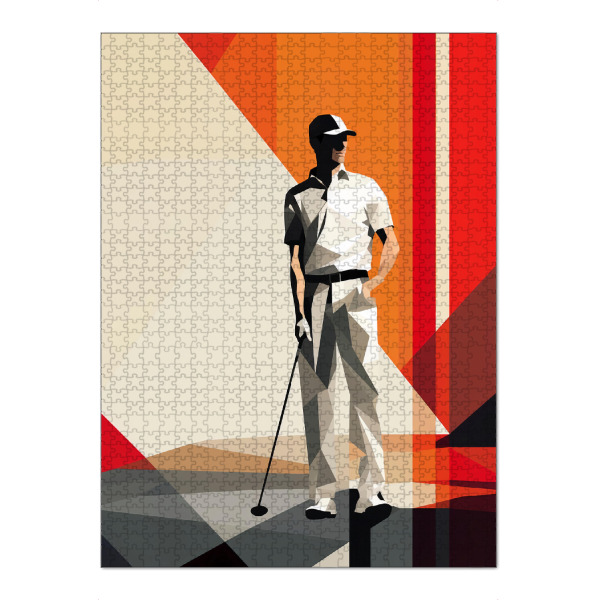 Puzzle Ravensburger "Golf Vintage Retro (matart)" artboxONE - Sport - Golf,Golfspieler,Golfen,Golfplatz,Platz,Ball,Spieler,Sport,Jahrgang,Retro