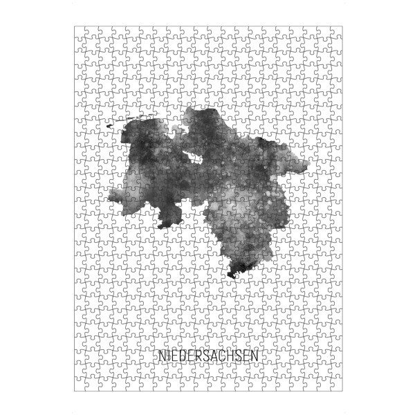 Puzzle Ravensburger "Niedersächsische Landeskarte BW" artboxONE - Schwarzweiß,Kartografie