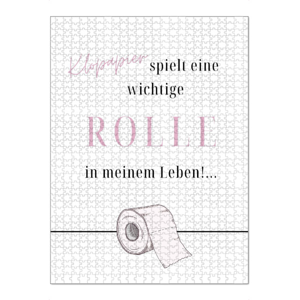 Puzzle Ravensburger "Klopapier spielt eine Rolle" artboxONE - Typografie,Buchstaben,Lustig
