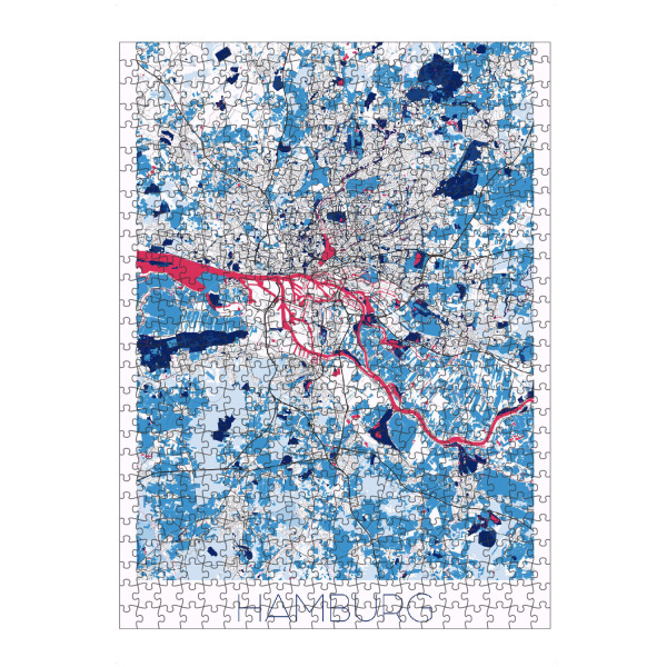 artboxONE Puzzle "CityMap von Hamburg" artboxONE - Städte / Hamburg,Kartografie