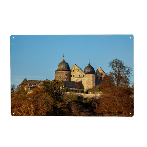 Holzbild "Die Sababurg im Reinhardswald" artboxONE - Architektur - Schloss,Burg,Dornröschen,Dornröschenschloss,Sababurg,Reinhardswald