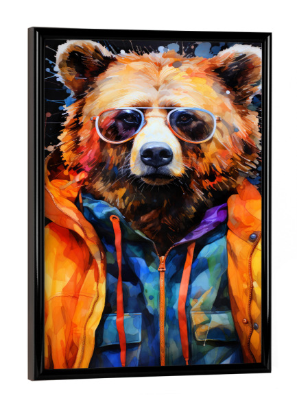 Poster mit schwarzem Rahmen "Bärentierkunst B" artboxONE - Tiere - Bär,Bären,Tier,Tiere,Grafik,Illustration