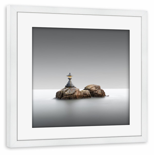 Poster mit Rahmen weiß "Takeshima Lamp" artboxONE - Natur,Reise,Reise / Strand und Meer,Reise / Länder,Städte / Tokio