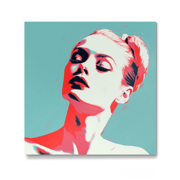 Galerie-Print "BALLERINA-PORTRÄT IN ROT" 30x30 cm artboxONE