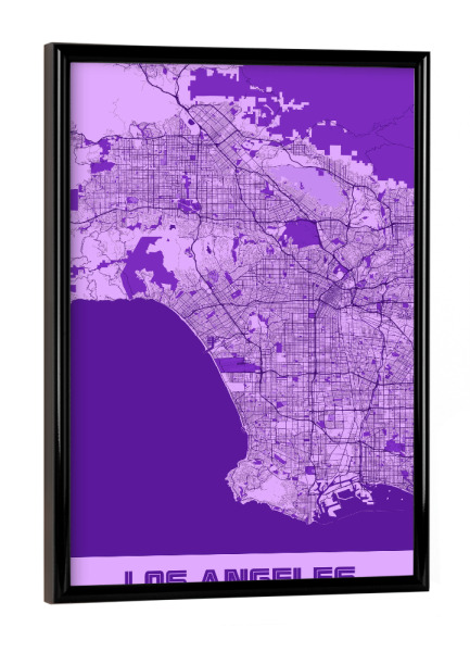 Poster mit schwarzem Rahmen "CityMap Los Angeles" artboxONE - Städte / Las Vegas,Kartografie