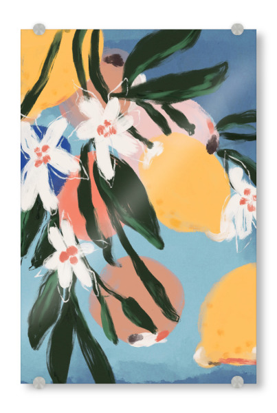 Acrylglasbild "Fruchtiger Sommer No I" artboxONE - Floral,Abstrakt,Für Mama