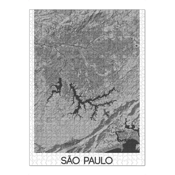 Puzzle Ravensburger "São Paulo Bleistift Citymap" artboxONE - Schwarzweiß,Städte / Weitere