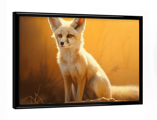 Poster mit schwarzem Rahmen "Fennek-Fuchs-Porträt" artboxONE - Natur,Tiere