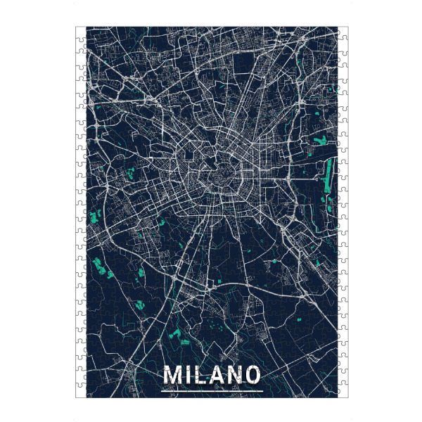 artboxONE Puzzle "Mailand CityMap" artboxONE - Städte / Mailand,Kartografie