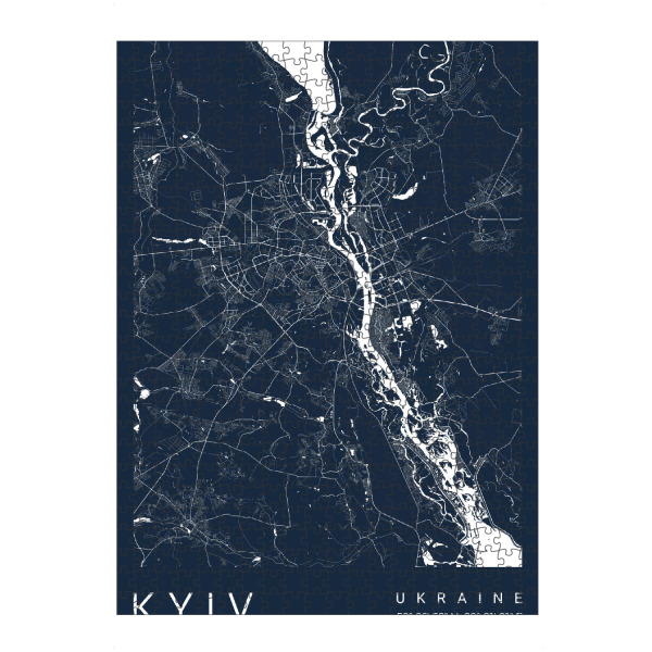 Puzzle Ravensburger "Kiev als Stadtplan" artboxONE - Städte / Weitere,Kartografie
