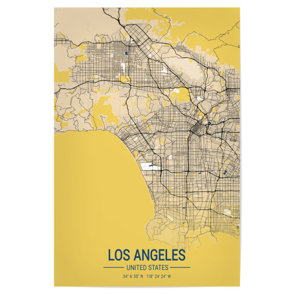 Poster 30x20 cm "Stadtplan von LA Los Angeles" artboxONE - Städte / Los Angeles,Kartografie