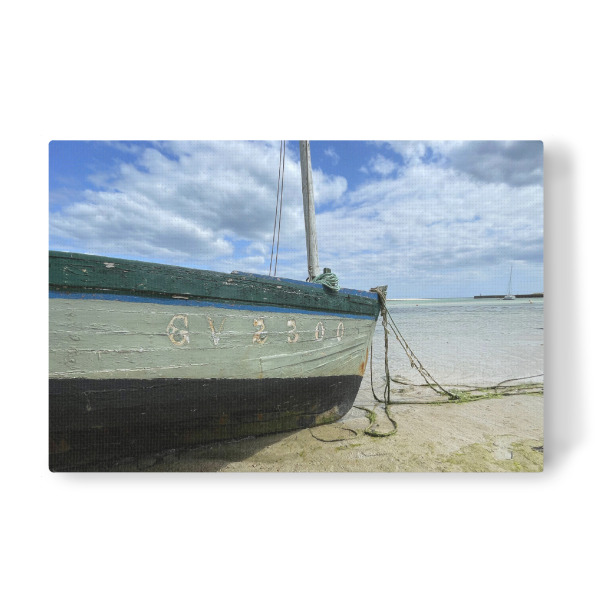 Leinwandbild "Altes Segelboot am Ufer" artboxONE - Natur,Reise,Reise / Strand und Meer