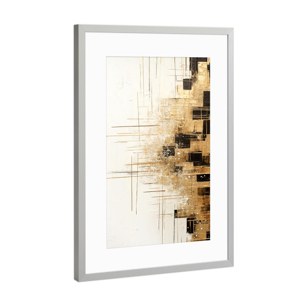 Poster mit Rahmen Silber "ABSTRAKTE KUNST Wachstum" artboxONE - Abstrakt,Geometrie