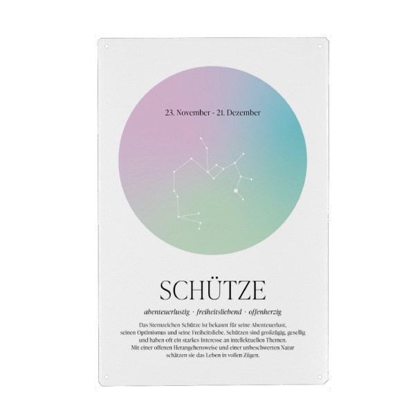Holzbild "Sternbild Sternzeichen Schütze" artboxONE - Für Kinder,Für Mama,Für Papa