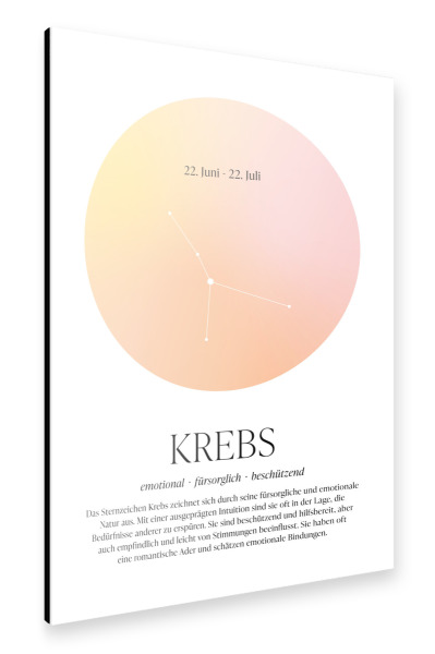 Alu-Dibond "Sternzeichen - Krebs" 30x20 cm artboxONE
