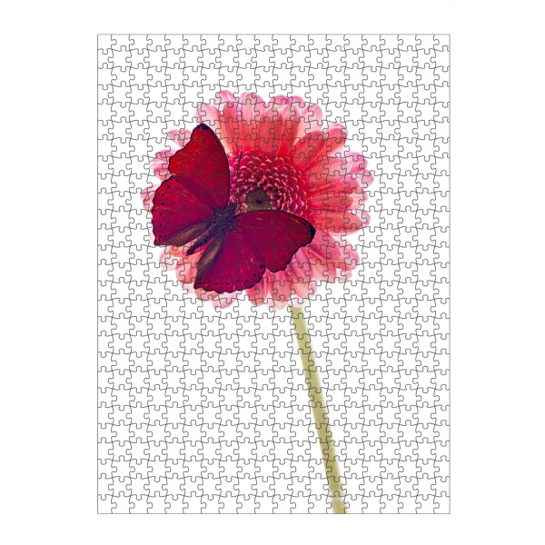 artboxONE Puzzle "Der rote Schmetterling" artboxONE - Floral,Tiere
