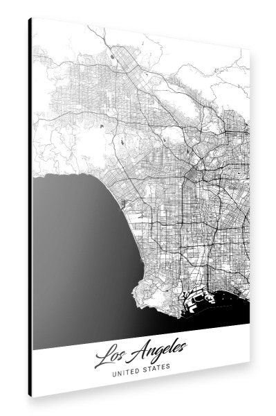 Alu-Dibond "Los Angeles City Map" 30x20 cm artboxONE
