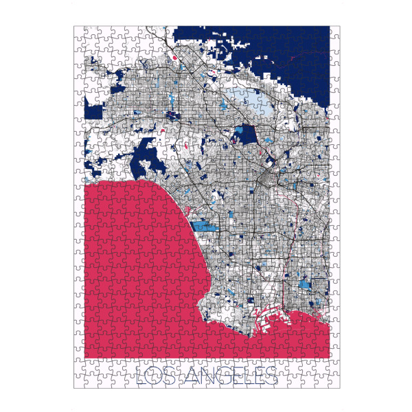 Puzzle Ravensburger "LA City - Stadtplan" artboxONE - Städte / Los Angeles,Kartografie