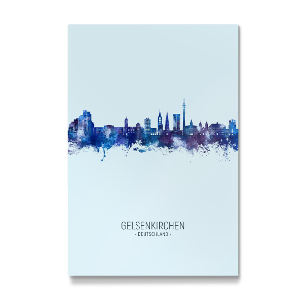 Galerie-Print "Gelsenkirchener Skyline dunkelblau" 30x20 cm artboxONE
