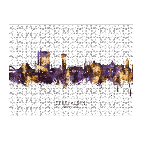 artboxONE Puzzle "Oberhausen Skyline PurpleGold" artboxONE - Städte