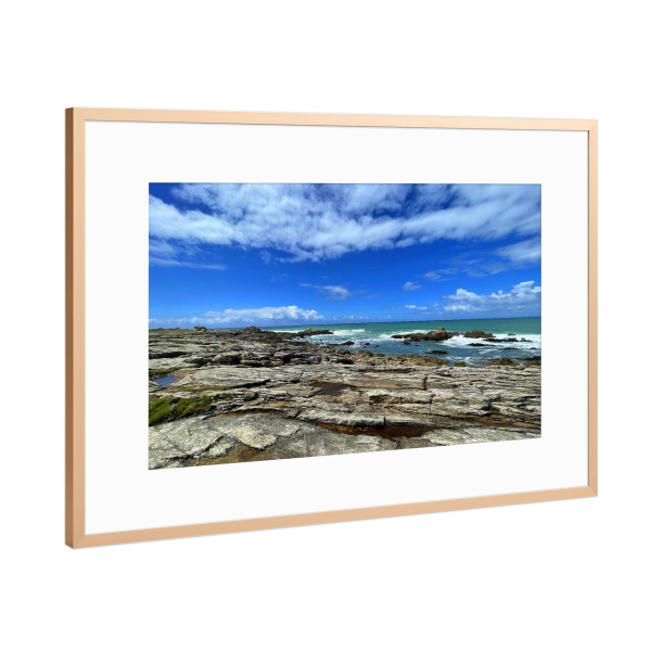 Poster mit Rahmen Kupfer "Schroffe Felsenküste" artboxONE - Natur,Reise / Strand und Meer