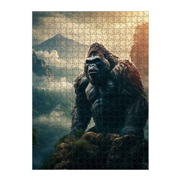 artboxONE Puzzle "Gorilla Mountains (matart)" artboxONE - Tiere - Gorilla,Animal,Animals,Nature,Wild,Wildlife,Mountains,Forest,Modern