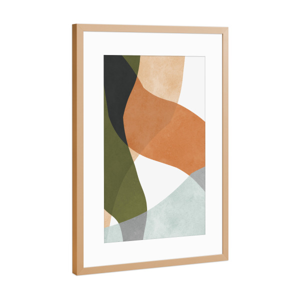 Poster mit Rahmen Kupfer "Expressive boho D" artboxONE - Abstrakt,Geometrie