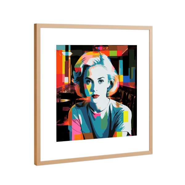 Poster mit Rahmen Kupfer "DINER-SCHICK" artboxONE - Menschen,Fashion,Für Mama - Poptonicart,Restaurant,Restaurant,Frau,Ausgehen,Interieur,Pop-art