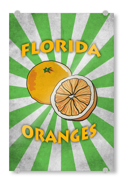 Acrylglasbild "Florida Oranges" artboxONE - Reise,Essen & Trinken,Reise / Länder,Essen & Trinken / Obst & Gemüse