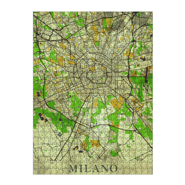 Puzzle Ravensburger "Mailand Vintage City Map" artboxONE - Städte / Mailand,Kartografie