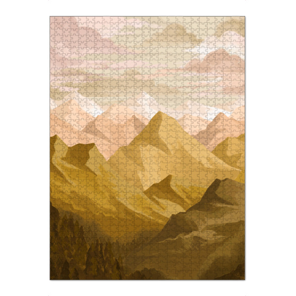 Puzzle Ravensburger "In die Berge" artboxONE - Natur - Berge,Natur,Illustration - Bild berge