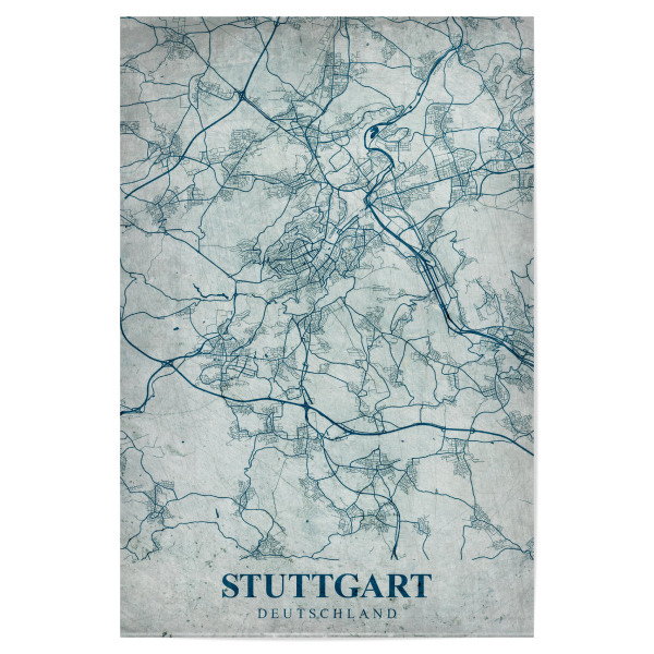 Poster 30x20 cm "Vintage City Map Stuttgart" artboxONE - Städte / Stuttgart,Kartografie