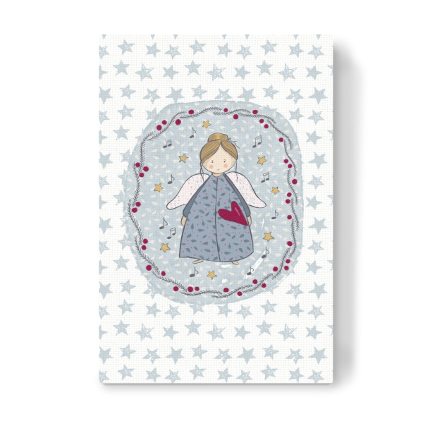 Leinwandbild "Engel mit Herz" artboxONE - Weihnachten - Weihnachten,Adventskalender,Engel,Kind,Herz,Flügel